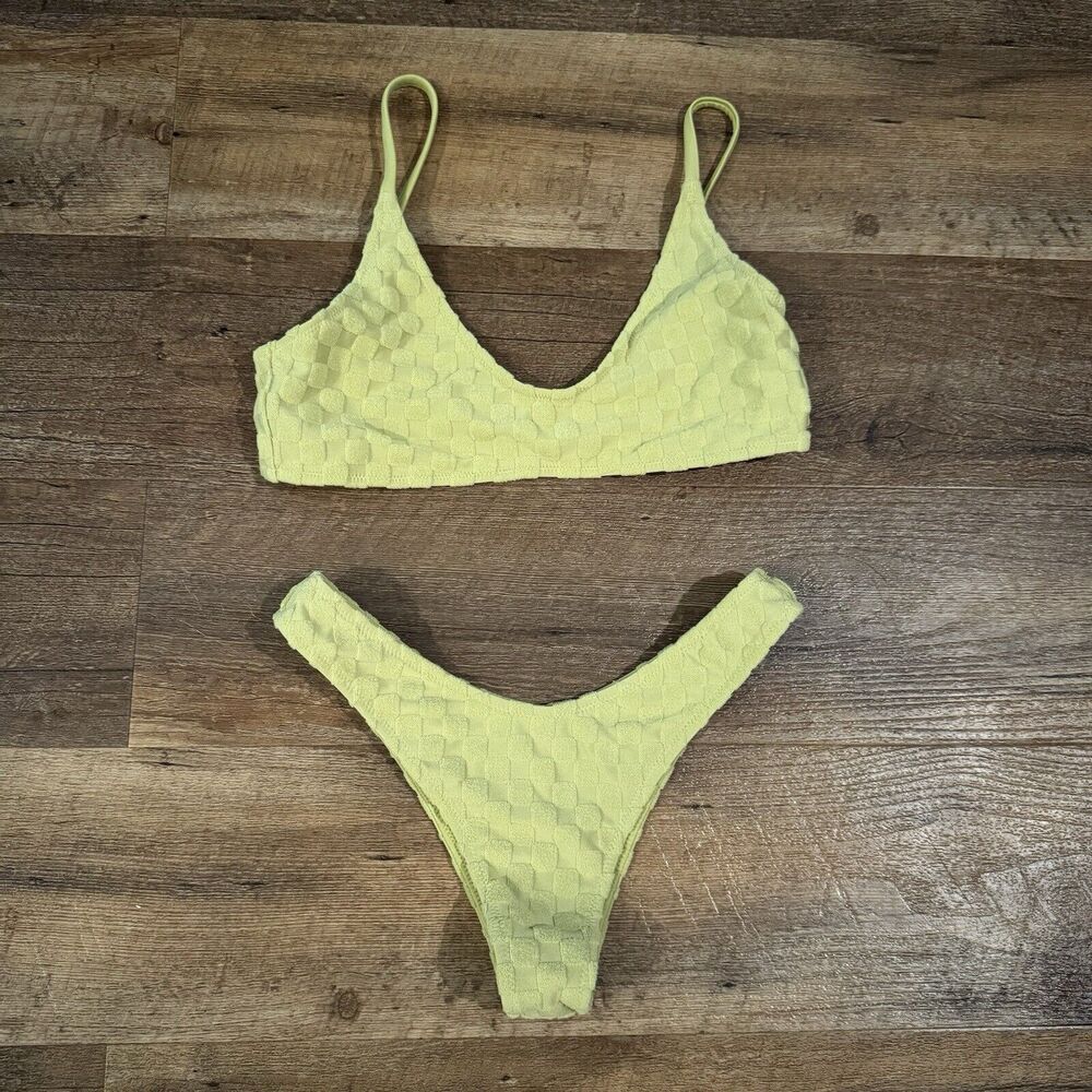Textured Lemon One-Piece Swimsuit